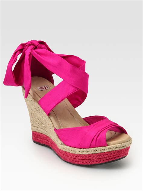 pink espadrille wedges